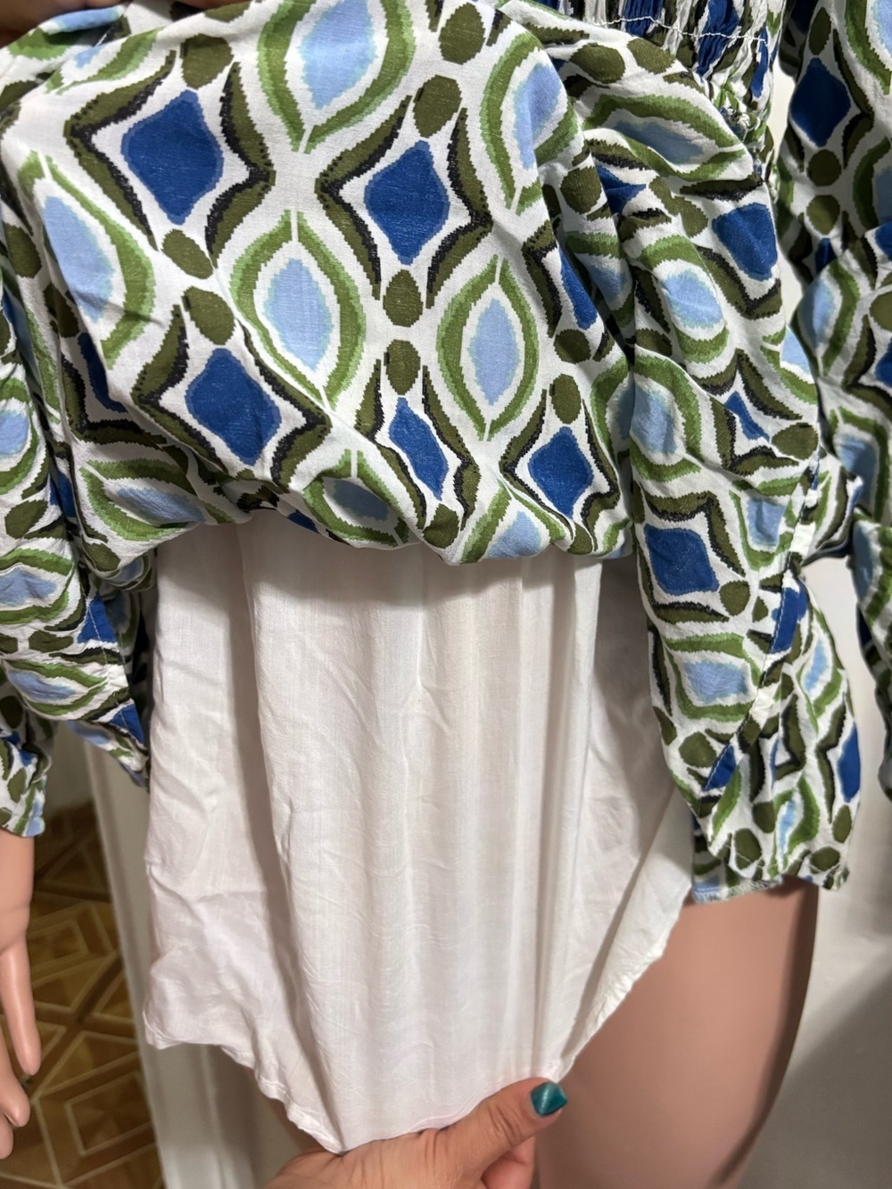 ANTHROPOLOGIE Women’s Long-Sleeve V-Neck Ruffle Mini Dress - Picture 12 of 16